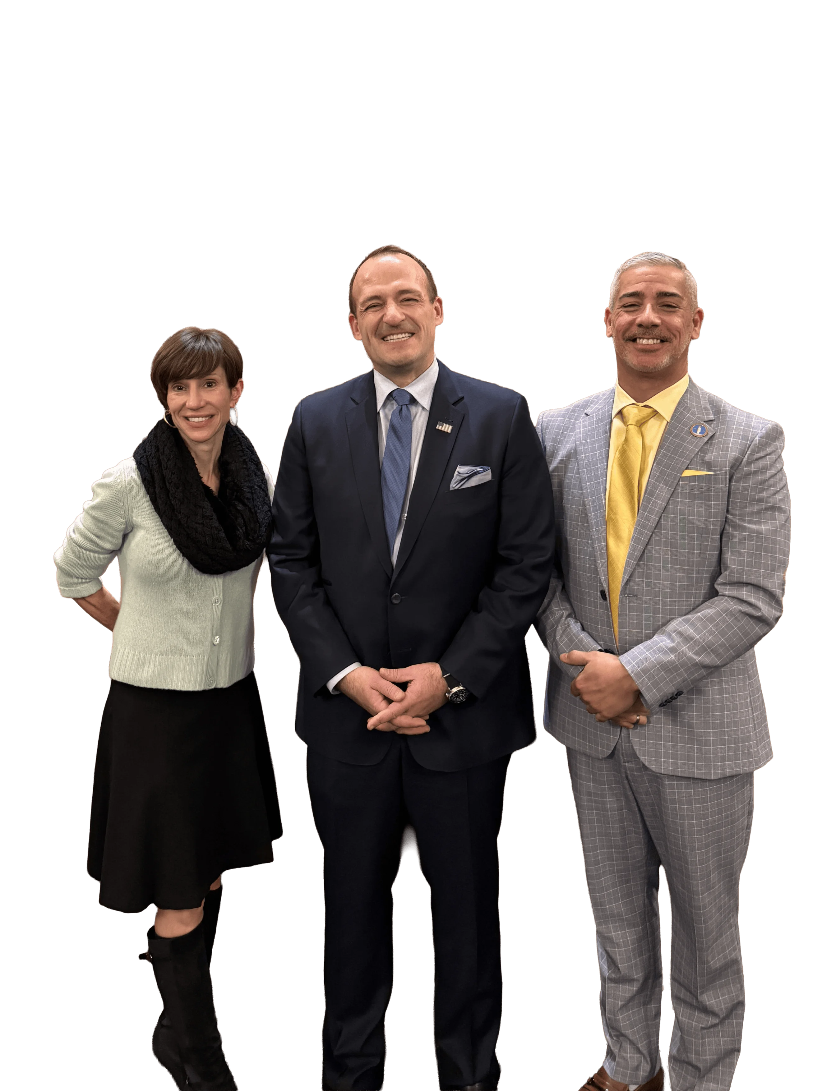 Margaret Cunzio, BOL Chairman Vedat Gashi, County Legislator Colin Smith